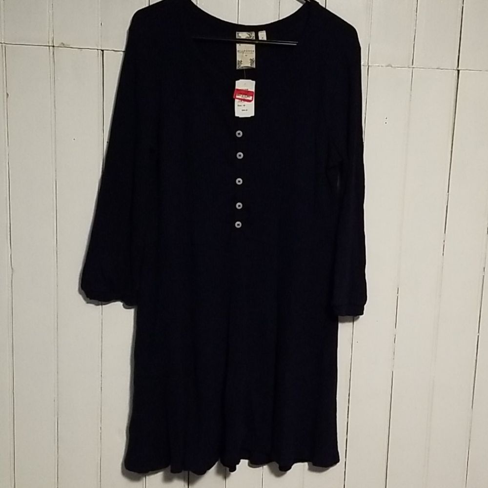 Blue Pepper Button Down Dress